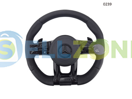 Δερμάτινο σπορ τιμόνι AMG για Mercedes C CLA CLS E G GLC GLS GLE Old touch μαύρο – 0239